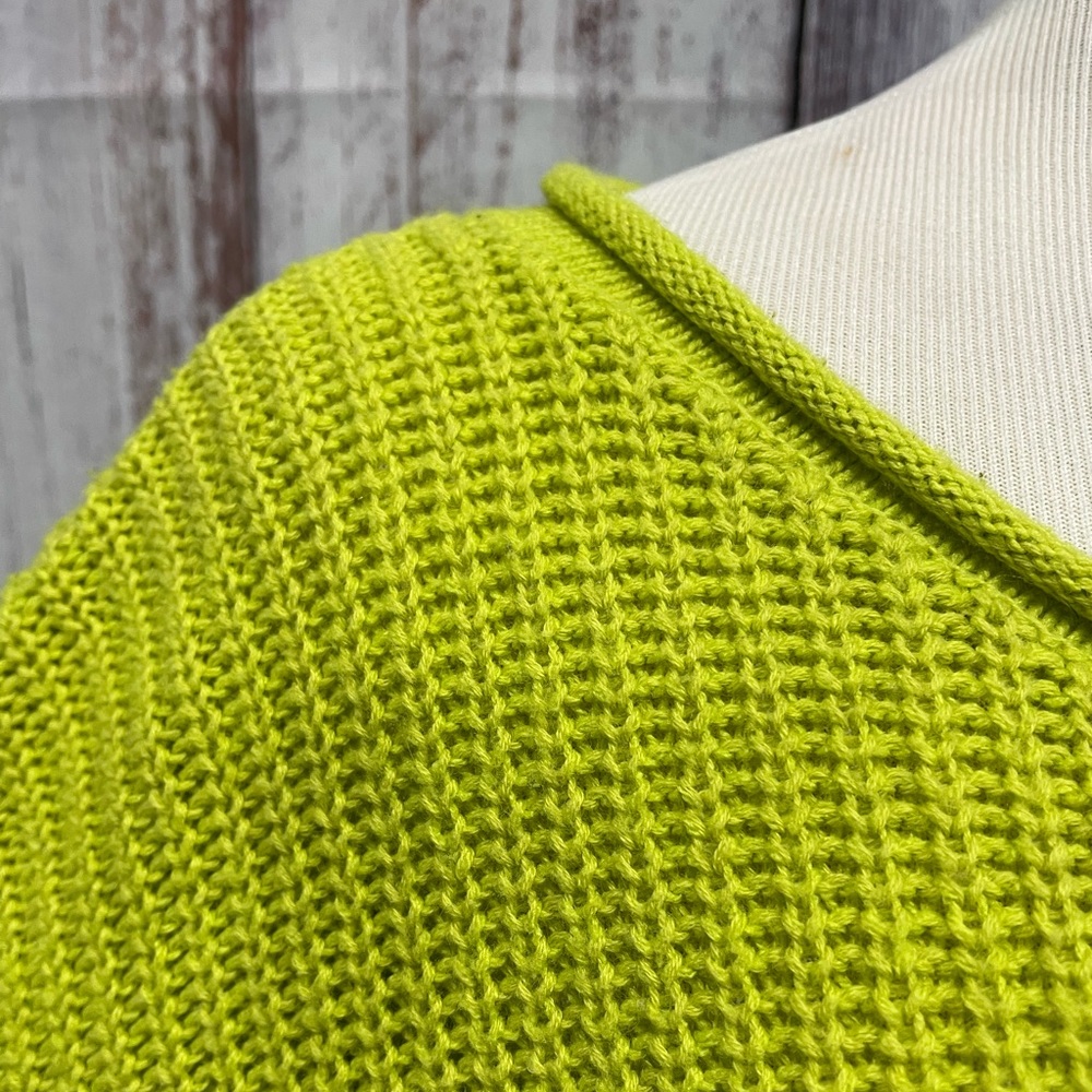 Wild Fable Oversized Slouchy Knit Neon Green Sweater Size XXL  #4036 - Picture 3 of 7